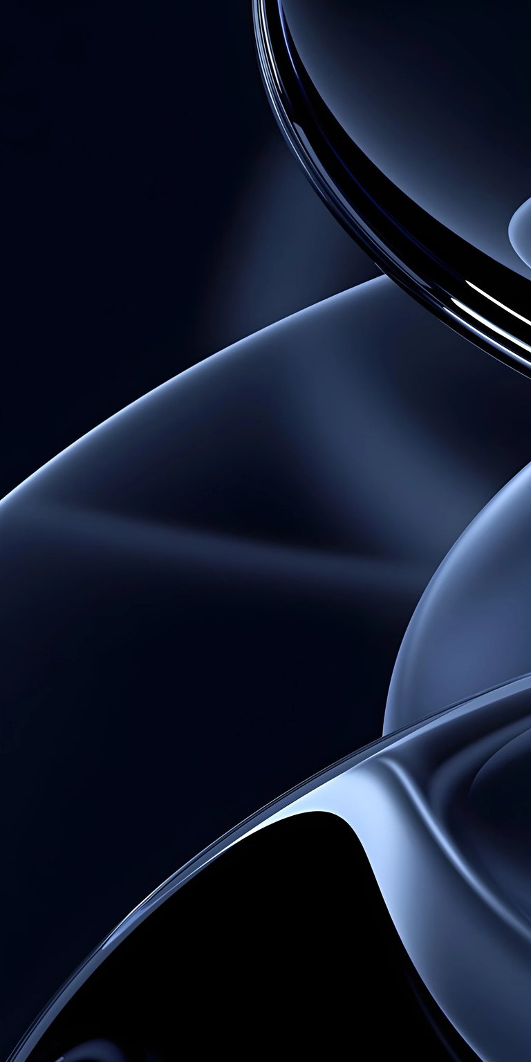 Transform your iPhone with this stunning dark fluid wallpaper in 4K. This iPhone wallpaper features a sleek design with glossy curves and a dark blue hue, offering a modern and sophisticated look.