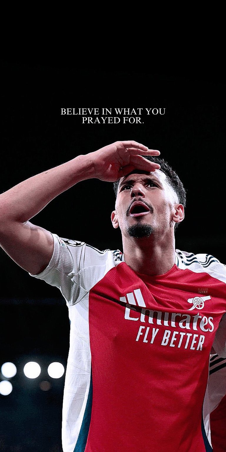 William Saliba quotes wallpaper 4k iPhone