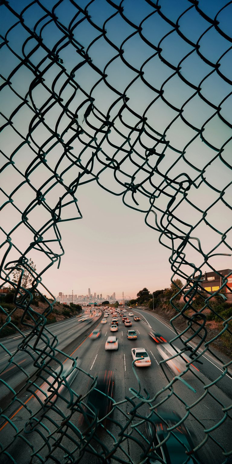 Highway top view 3D spatial iPhone wallpaper 4K