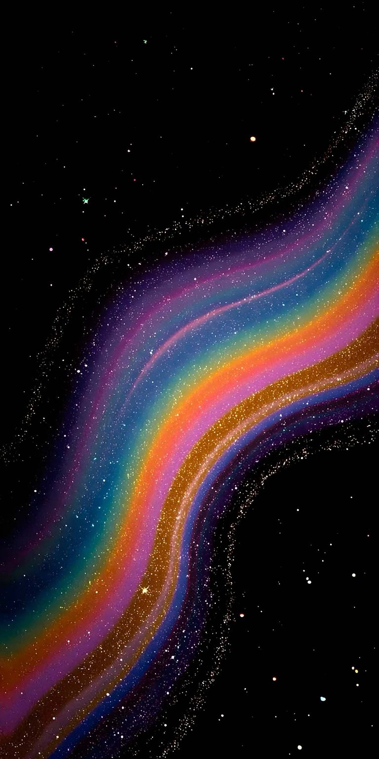 Space rainbow art phone wallpaper 4K