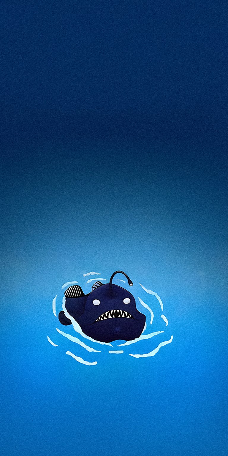 Anglerfish meme weird wallpaper for iPhone