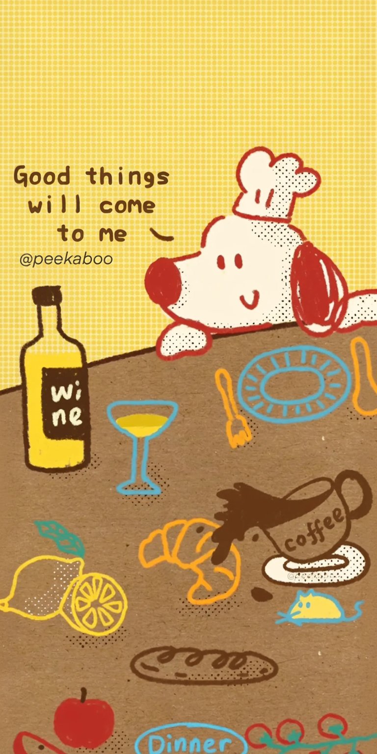 Cartoon dog affirmation doodles iOS wallpaper HD