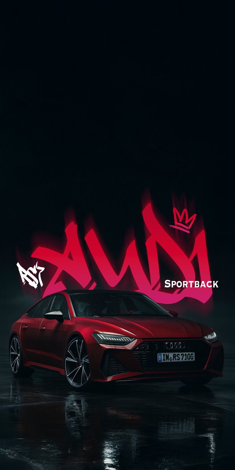 RS7 red graffiti background wallpaper HD iPhone