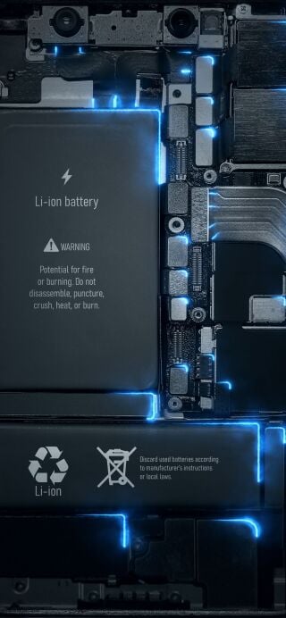 Phone battery mechanical wallpaper for mobile