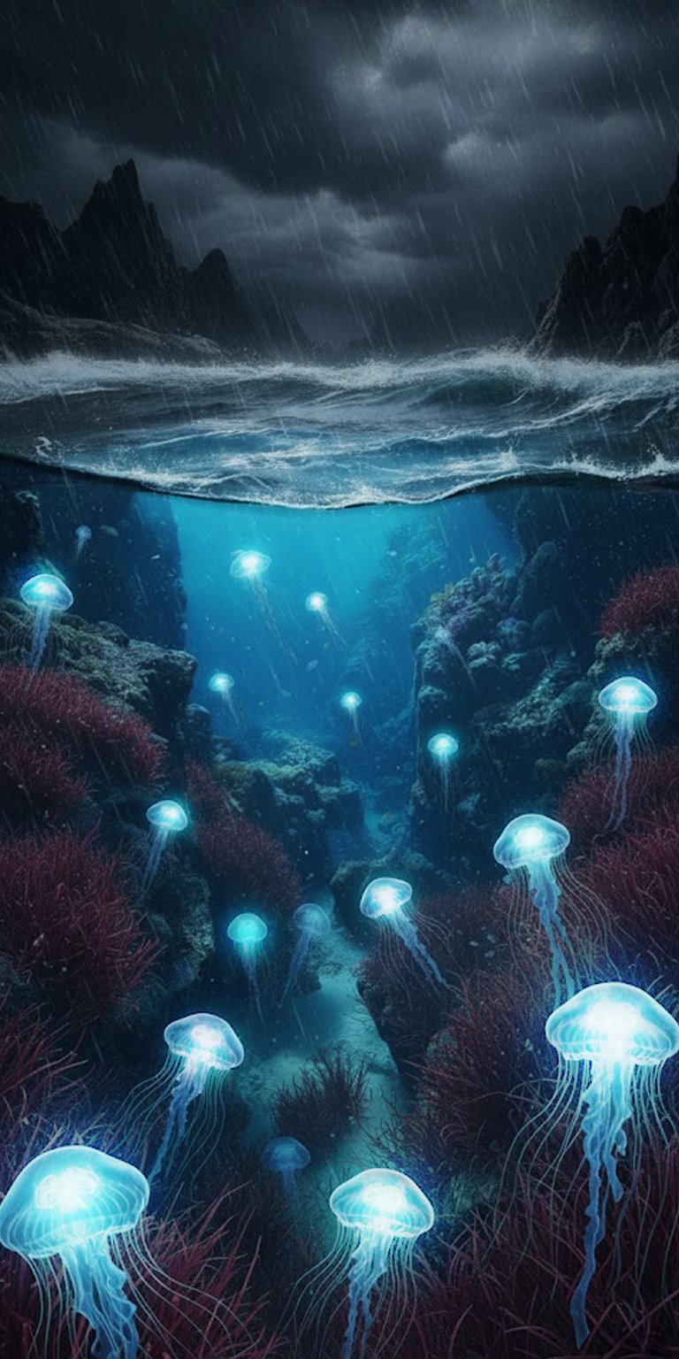 Ocean jellyfish 3D spatial wallpaper for iPhone