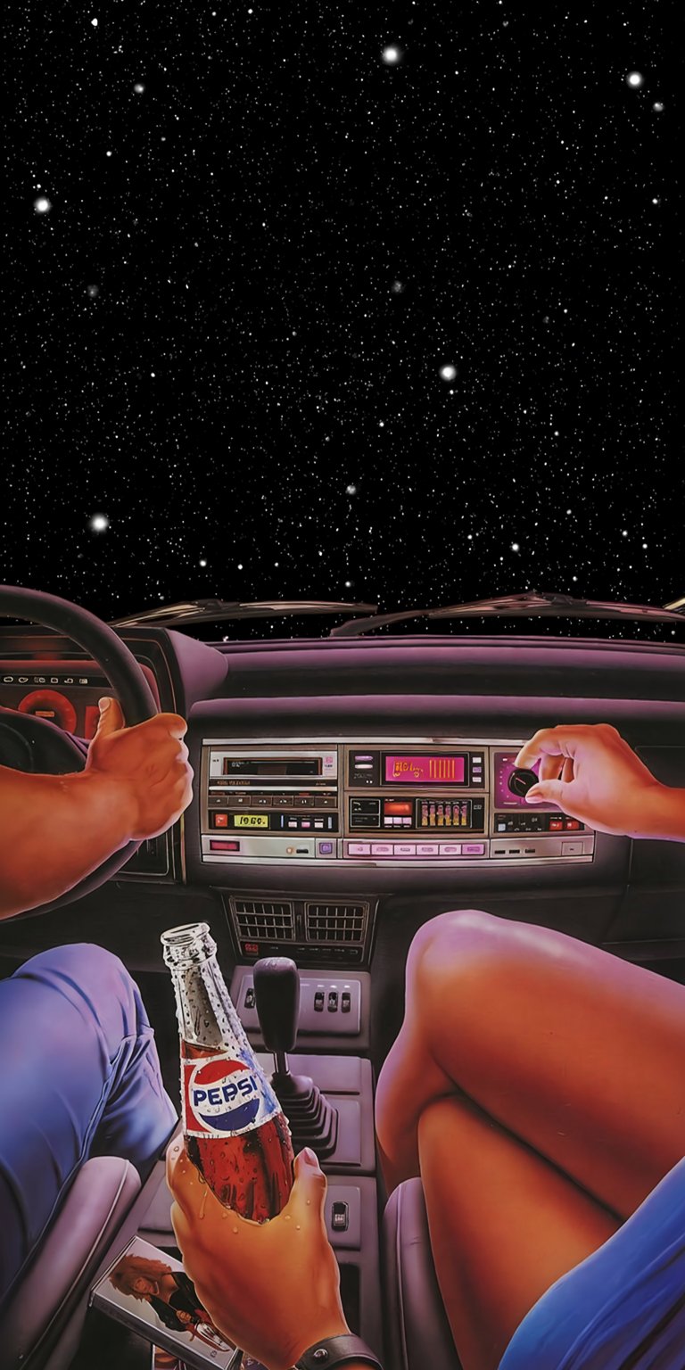 Retro space drive wallpaper iPhone