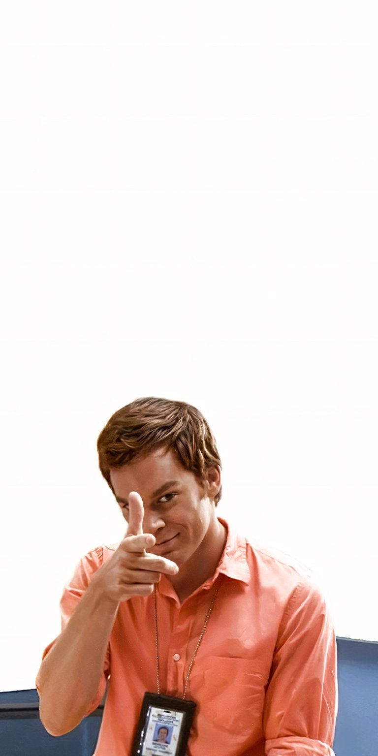 Dexter gun hand sign wallpaper iPhone 4K