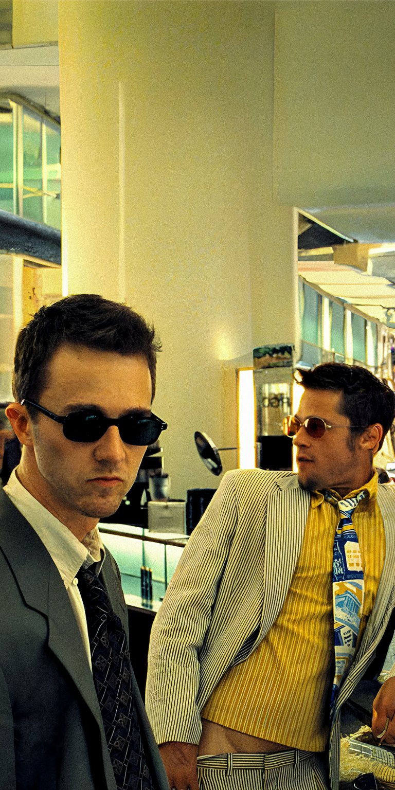 The Narrator and Tyler Durden in business attires and sunglasses in wallpaper HD