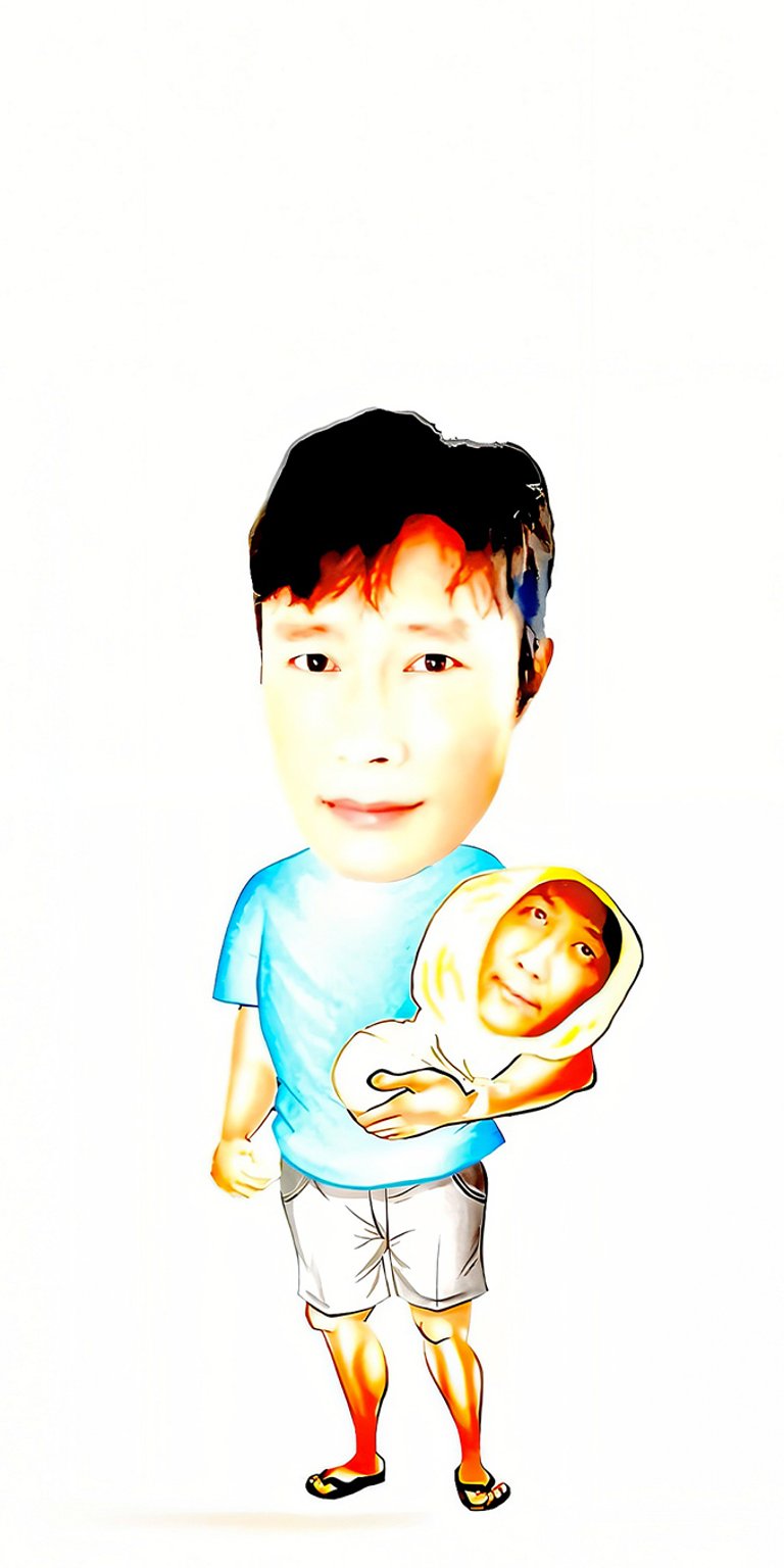 Squid game 3 meme Frontman and the baby wallpaper iPhone 4K