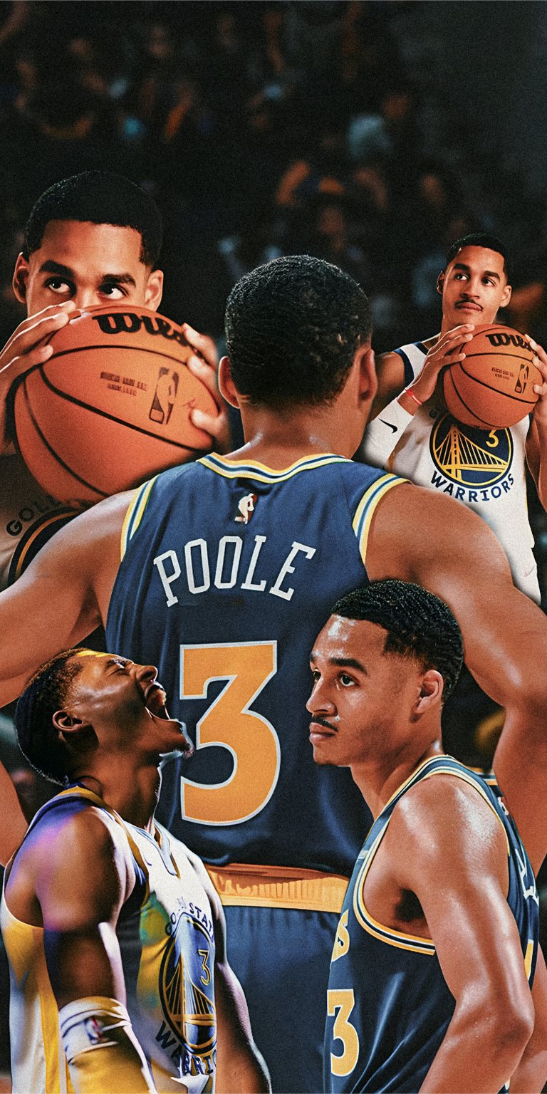 Jordan Poole collage iPhone wallpapers