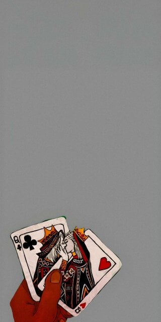 Cards kissing wallpaper iPhone