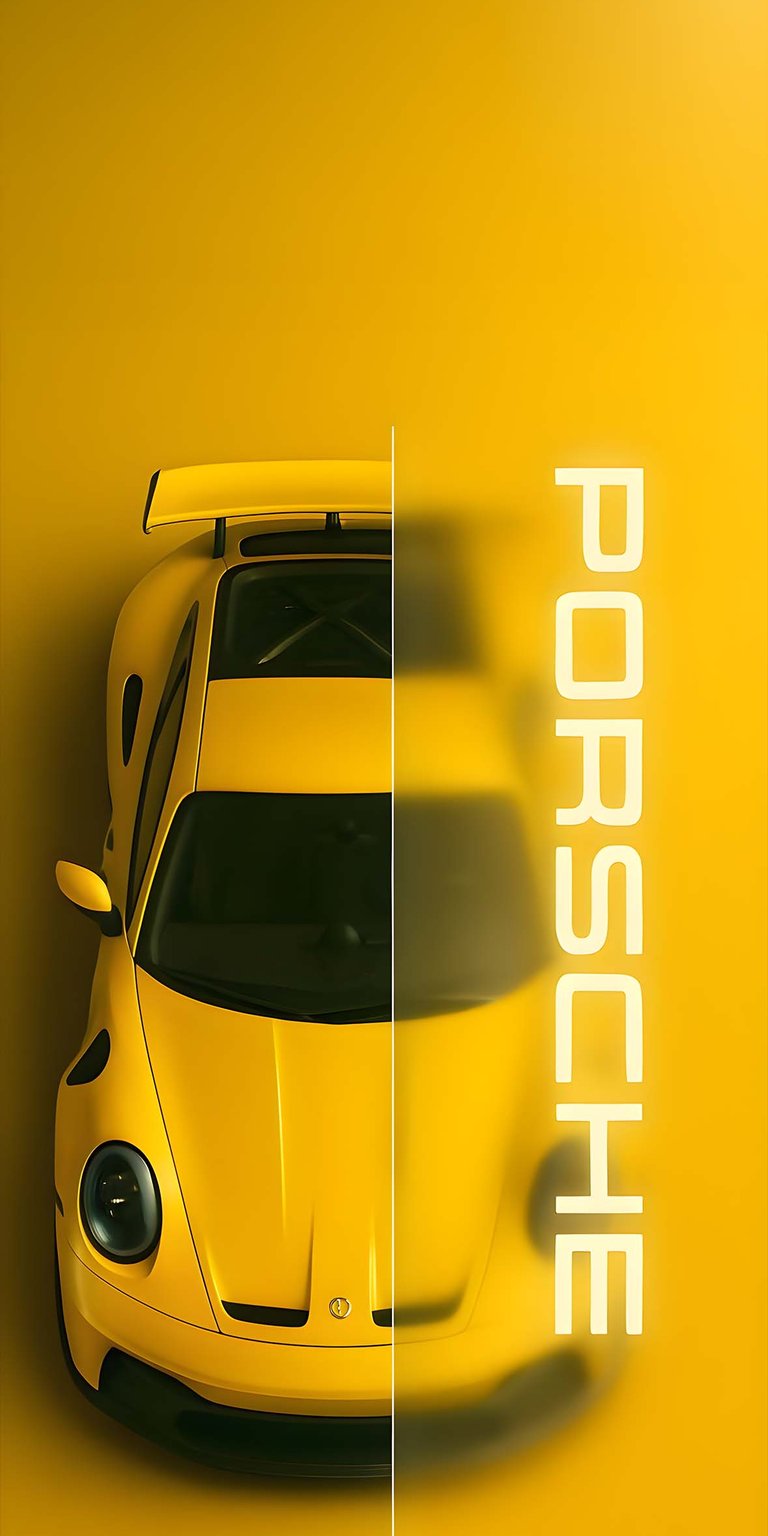 Porsche 911 yellow wallpaper iOS HD