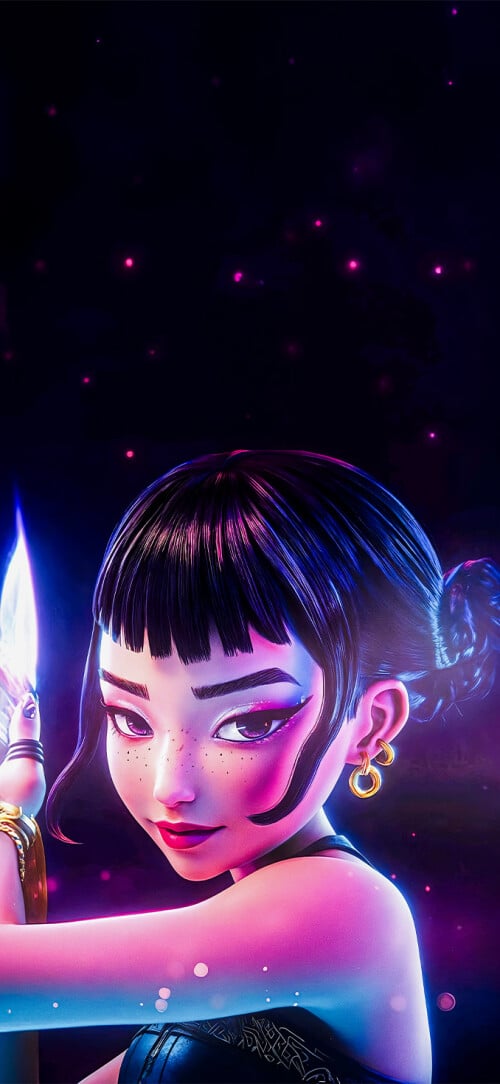 Kpop Demon Hunters matching trio wallpaper iPhone 4K