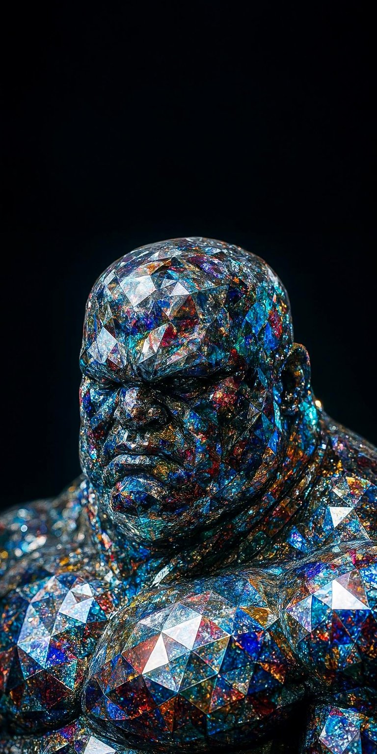 Decorate your device with this faceted gemstone fat Silver Surfer iPhone wallpaper 4K