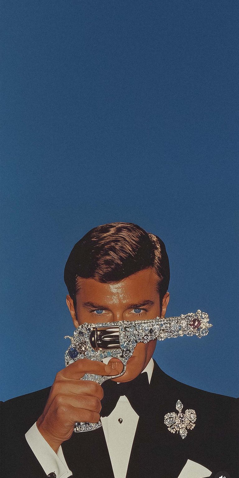 James Bond with diamond gun wallpaper