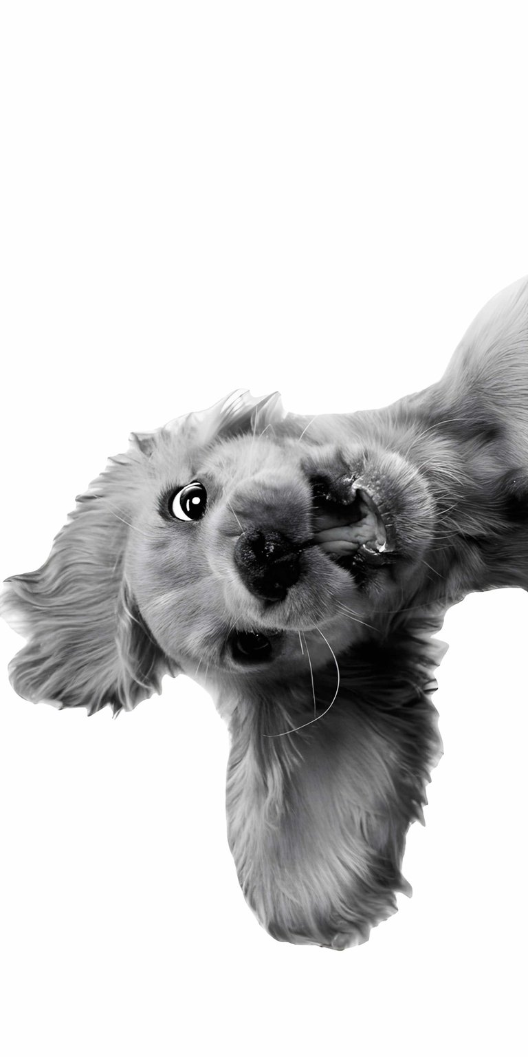 Enhance your iPhone with this high-quality 4K wallpaper featuring a playful Golden Retriever puppy in a minimalist black and white portrait. This mobile wallpaper captures every detail of the dog’s fur and expression for a clean, aesthetic look.