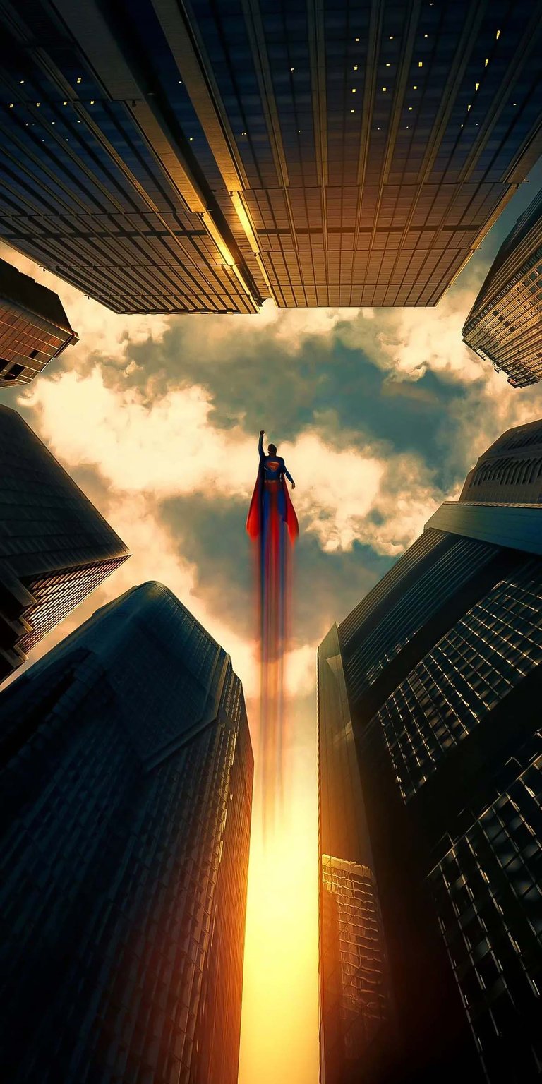 Superman sky wallpaper 4K iPhone