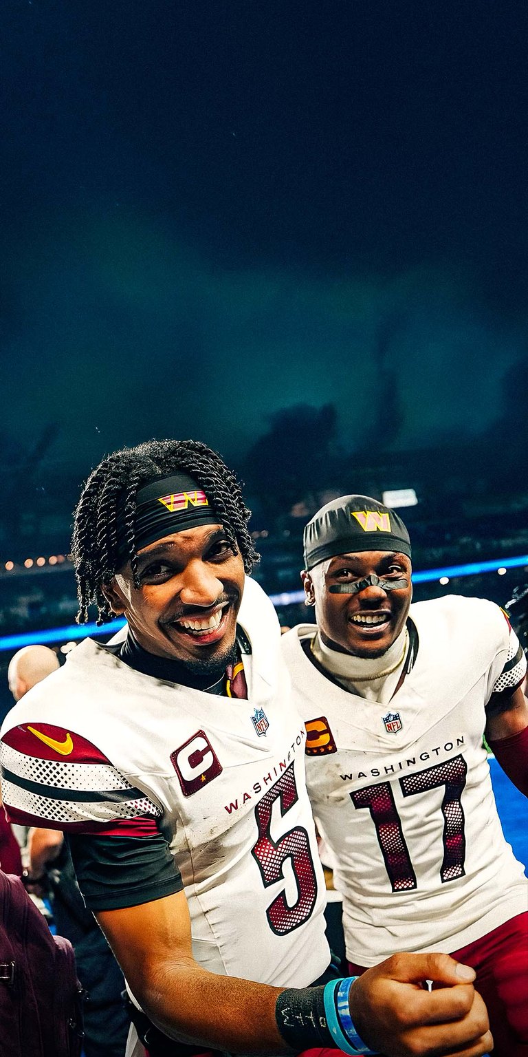 Jayden Daniels and Terry McLaurin Wallpaper HD mobile