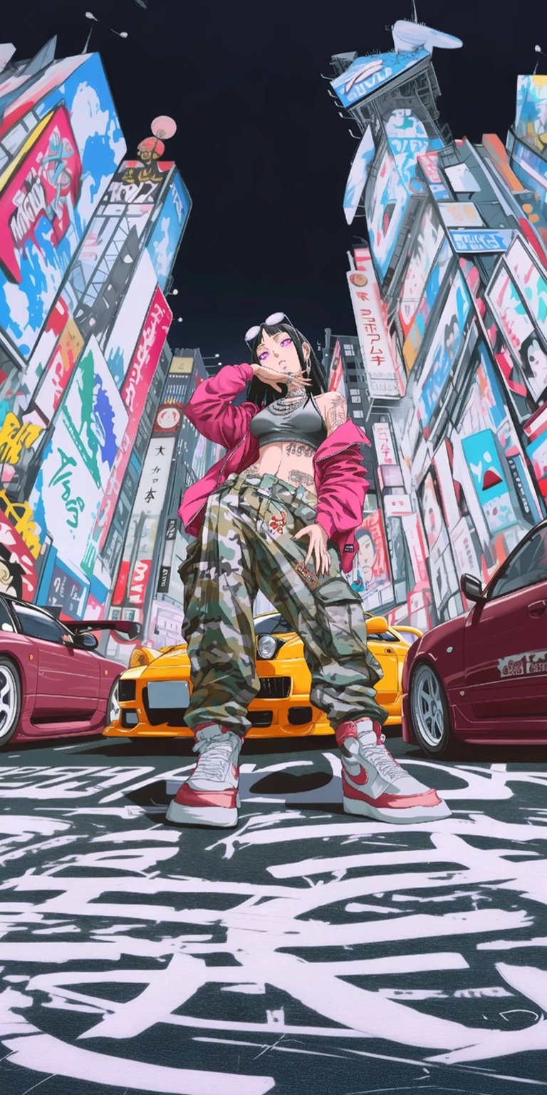 Hinata Hyuga street art iPhone wallpaper HD