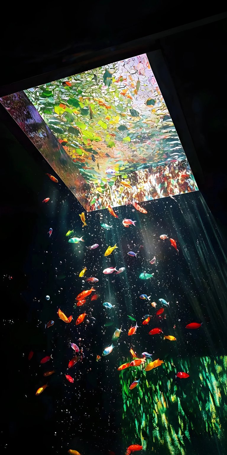 Fish in sunlight wallpaper for iPhone HD