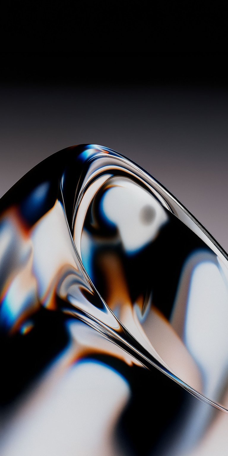 Transform your iPhone with this stunning abstract shape 4K wallpaper featuring a sleek, modern design. This wallpaper showcases a lustrous, flowing form with hues of blue, white, and copper, creating a visually captivating display.