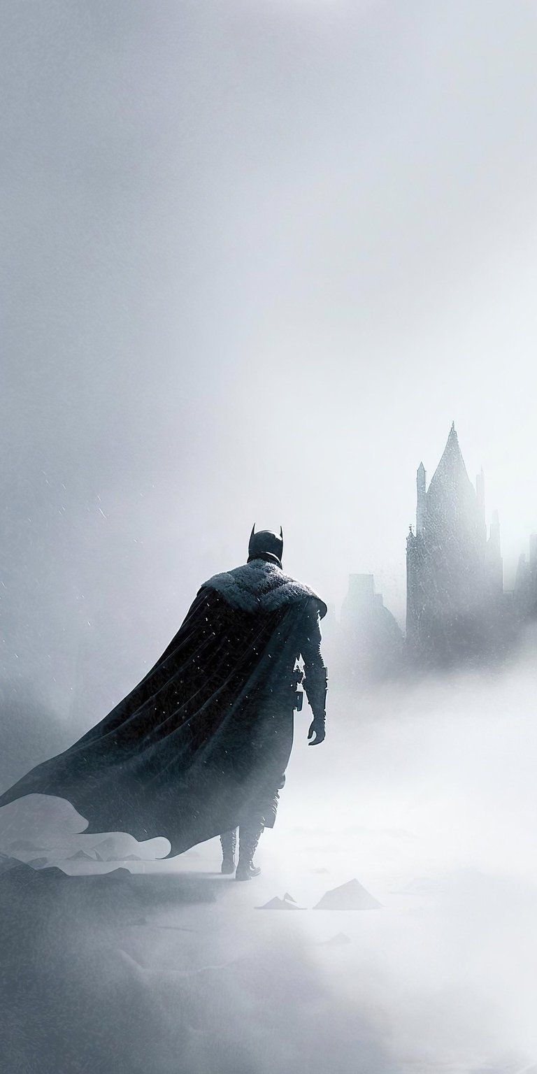Batman in foggy place wallpaper in 4k