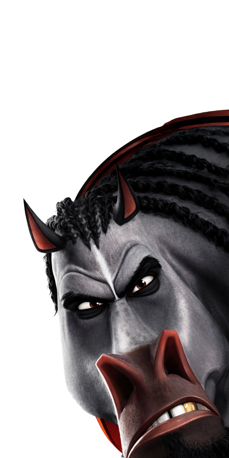 Demon Goat 3D wallpaper showcasing a fierce gray goat with red horns, braided mane, and intense glowing eyes. This aesthetic wallpaper is perfect for iPhone lock screen or home screen, giving your wallpaper a bold dark contrast and detailed 3D character style.