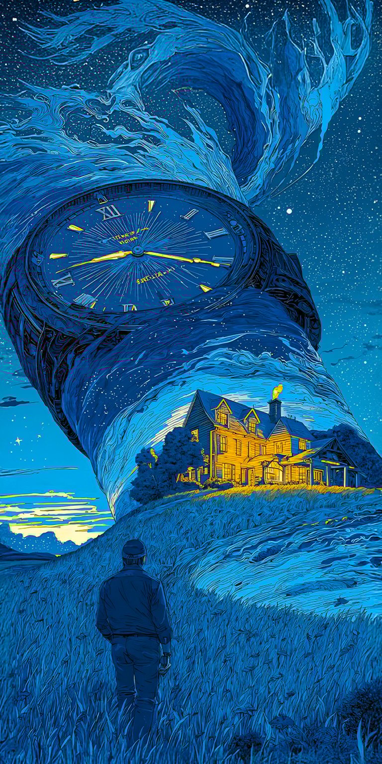 Interstellar based clock wallpaper iPhone 4K