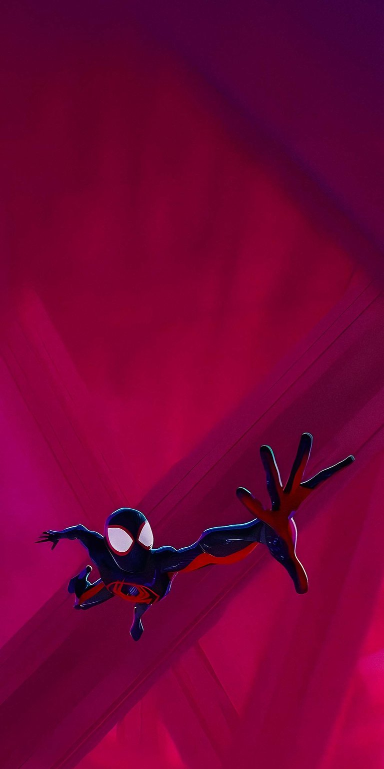 Spiderman Miles in action reaching wallpaper in 4k