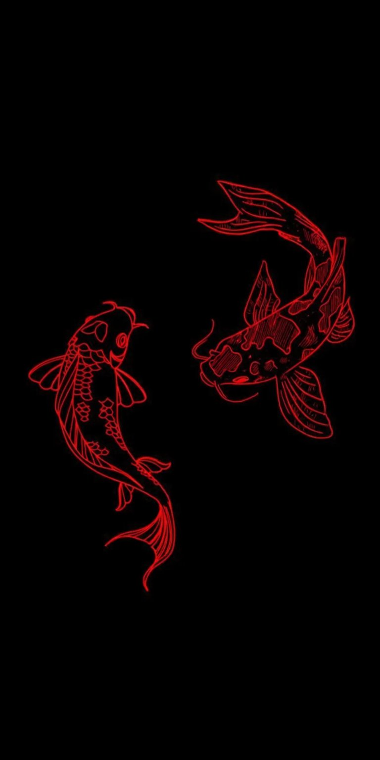 Koi fish art wallpaper for iPhone HD