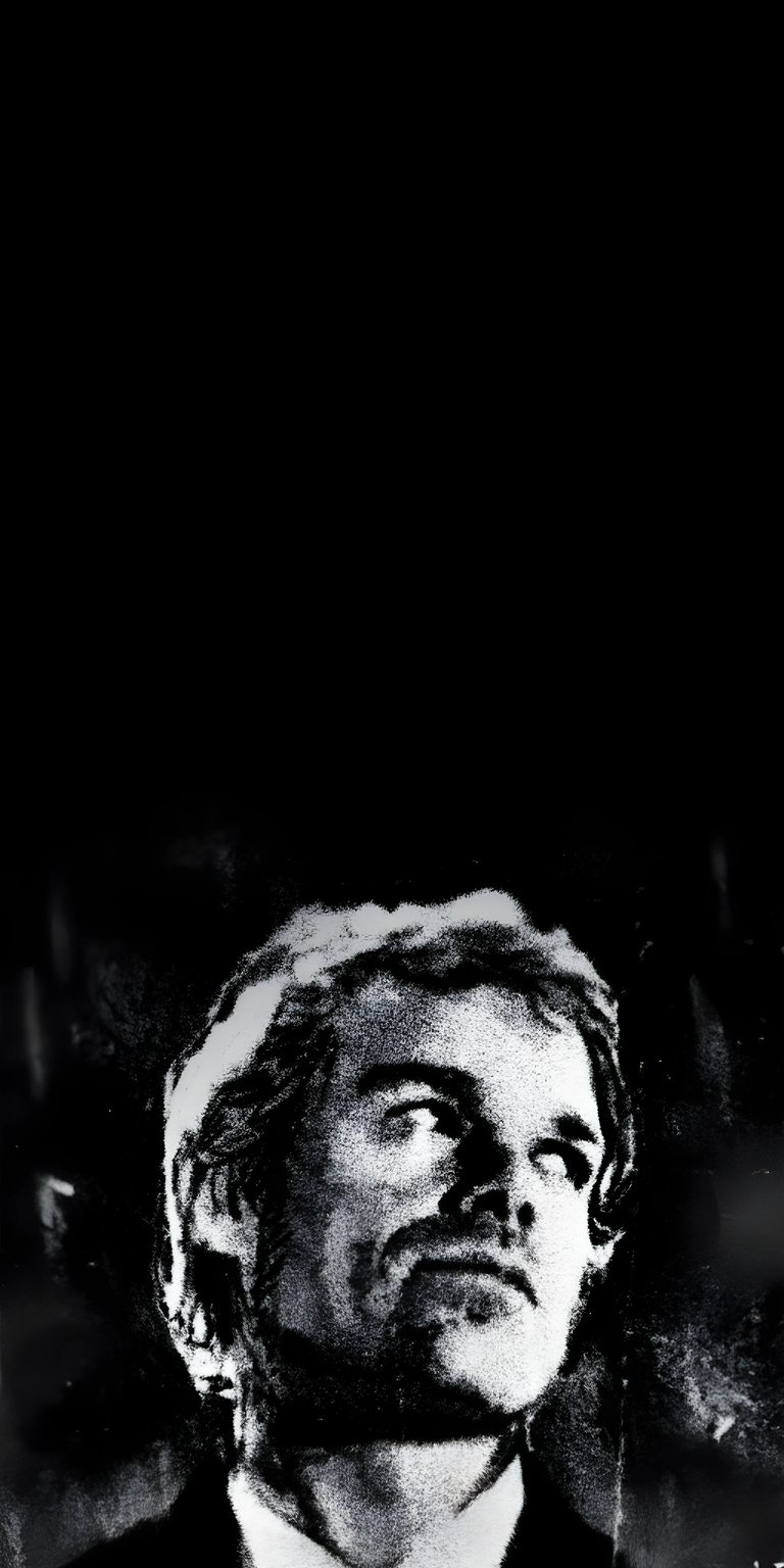 Download this dramatic Dexter Morgan 4K wallpaper for your iPhone, showcasing his sharp, intense stare and textured, grayscale rendering. This wallpaper captures the actor in a moment of deep thought, with a monochromatic aesthetic that will look perfect on your device.
