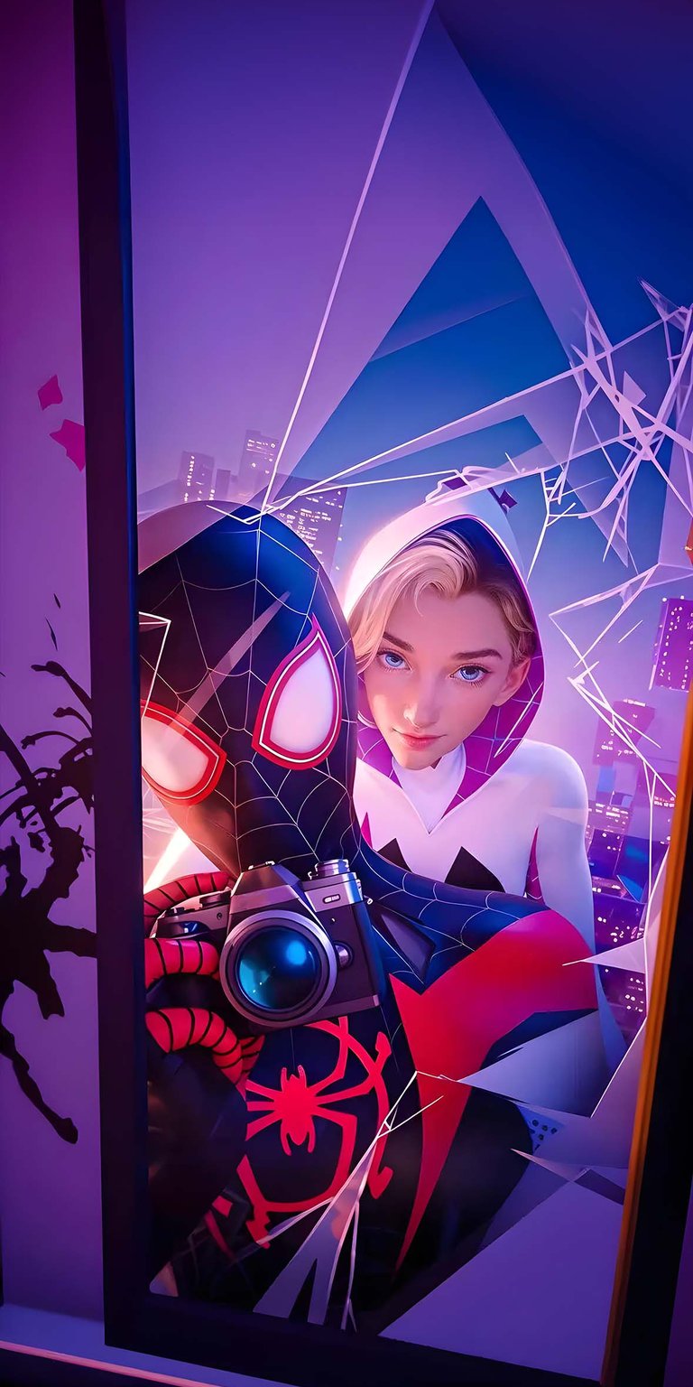 Miles and Stacy wallpaper 4K iPhone