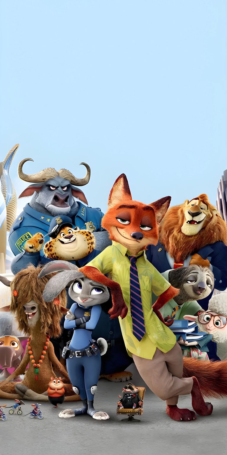 Zootopia characters poster iPhone wallpaper 4K