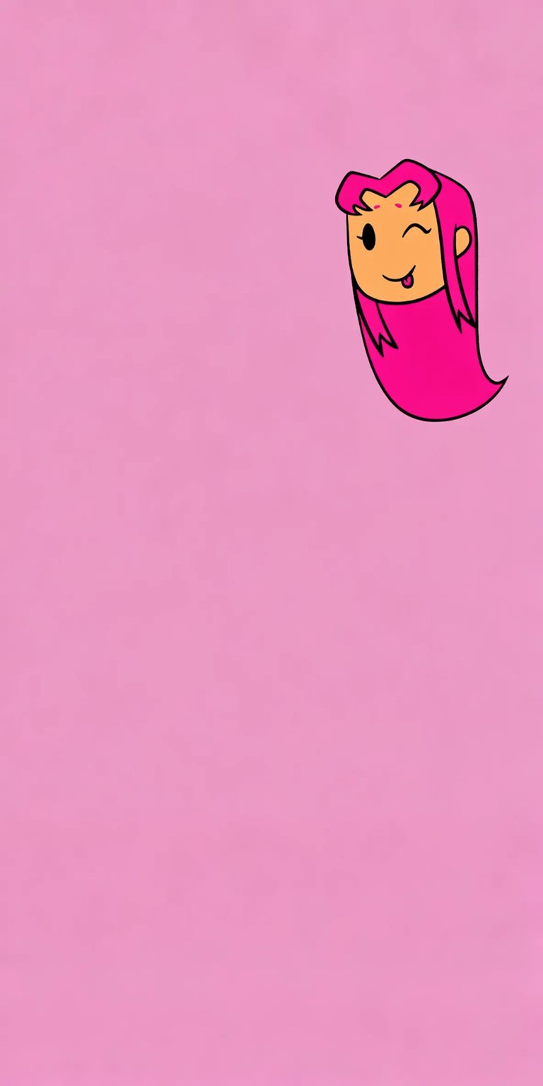 Starfire cute chibi style iPhone wallpaper 4K