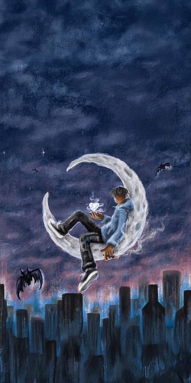 Juice WRLD painting art wallpaper 4K iPhone