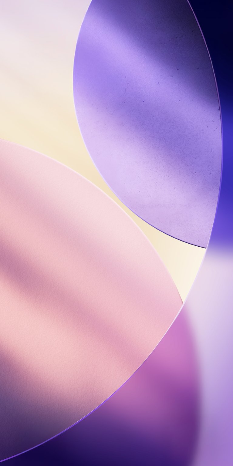 Download this stunning circles wallpaper in 4K for your iPhone. This beautiful wallpaper features overlapping pastel circles in shades of pink and purple, with visible paper texture.