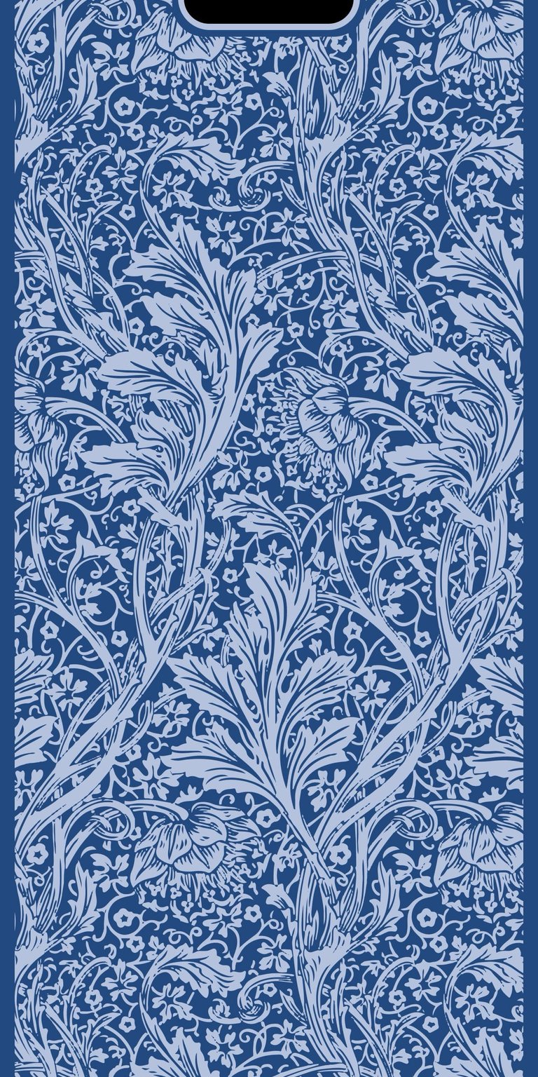 Blue color flowers all around wallpaper