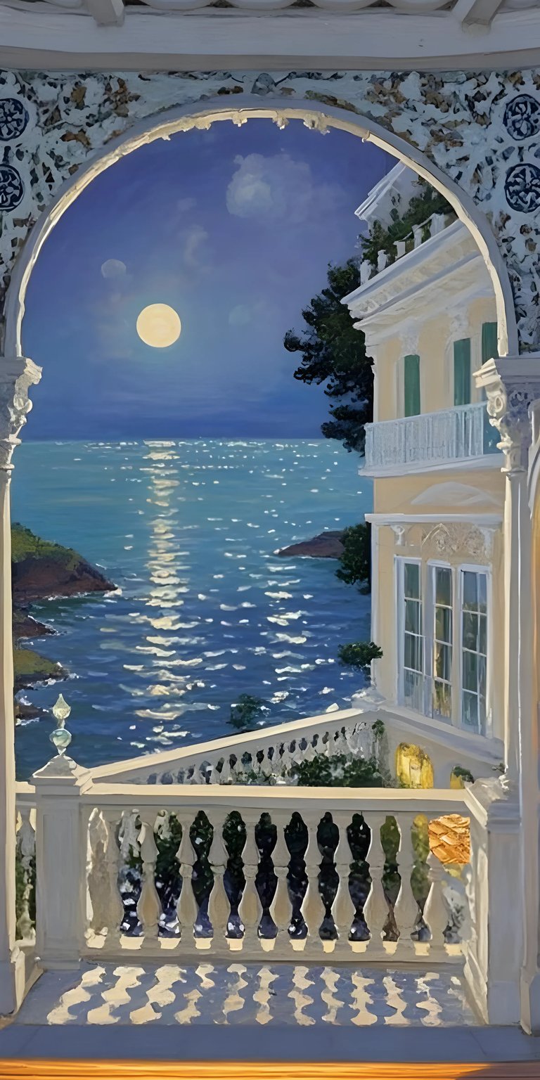 Calm sea art iPhone wallpaper HD