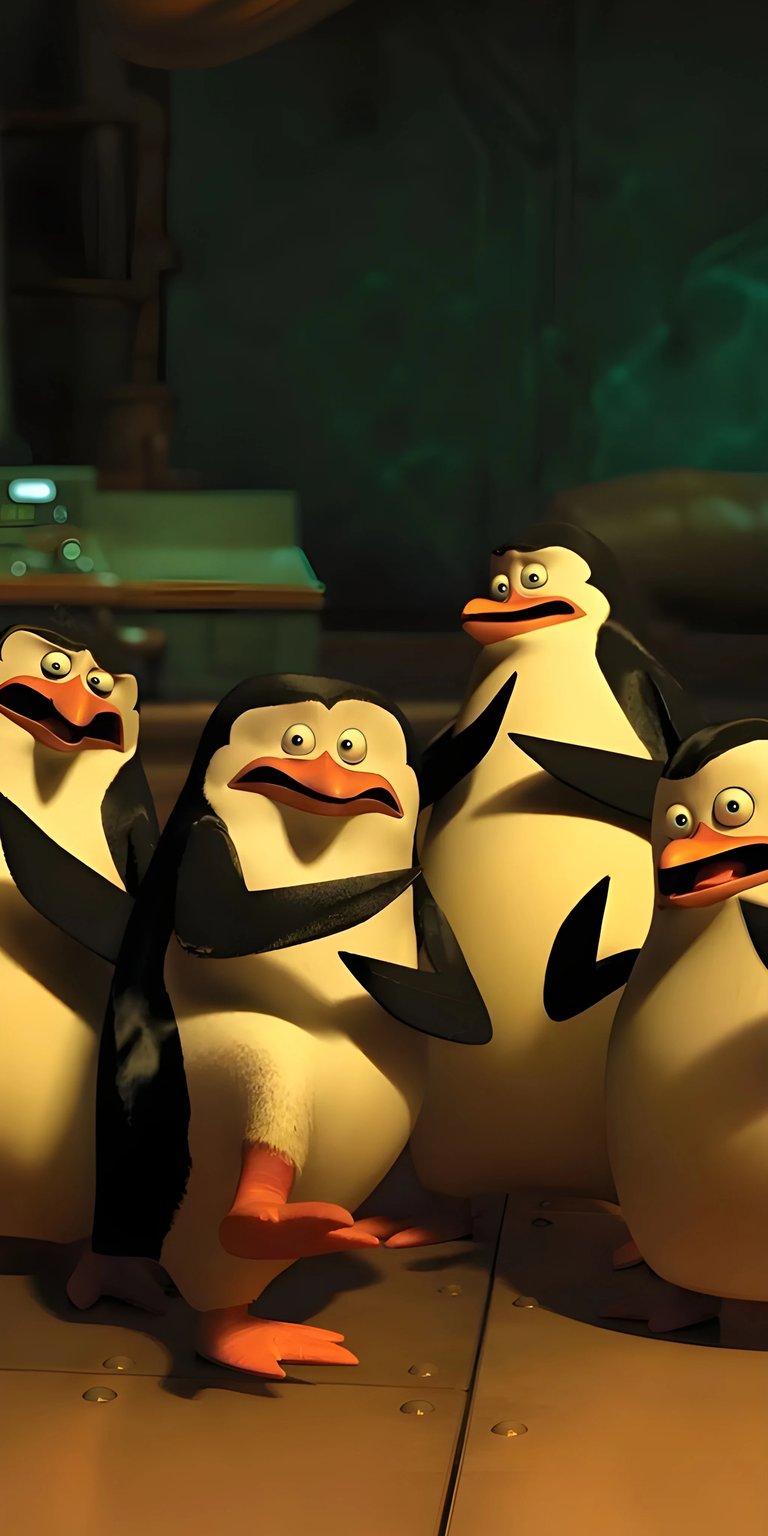 Madagascar penguins iPhone wallpaper 4K