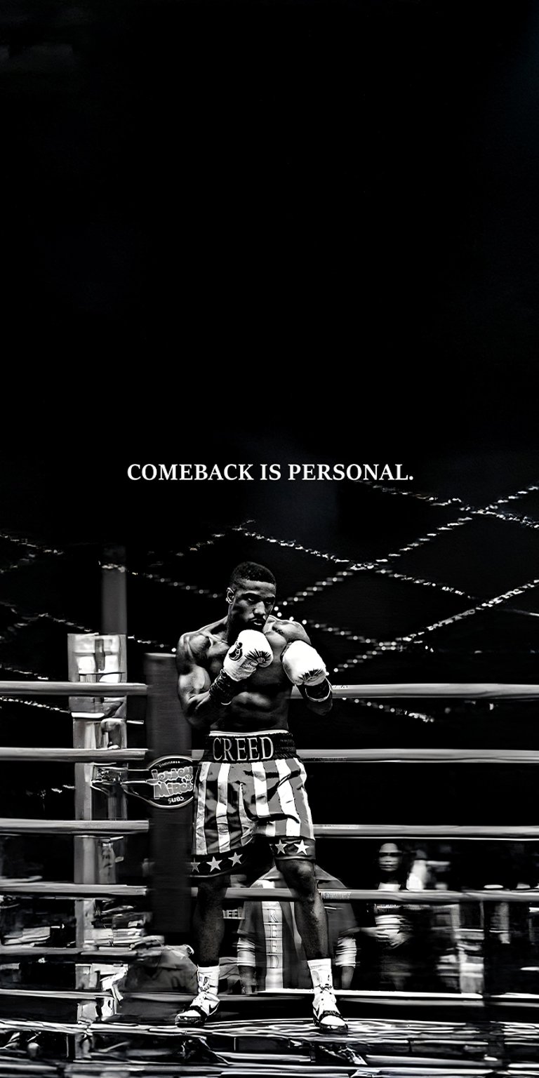 Adonis Creed motivational black and white wallpaper iPhone 4K