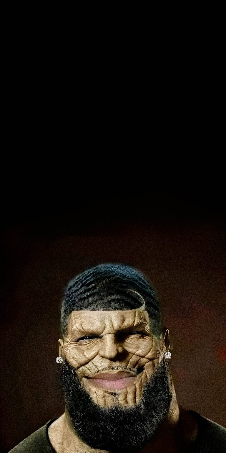 African Thanos funny look with thick beard wallpaper