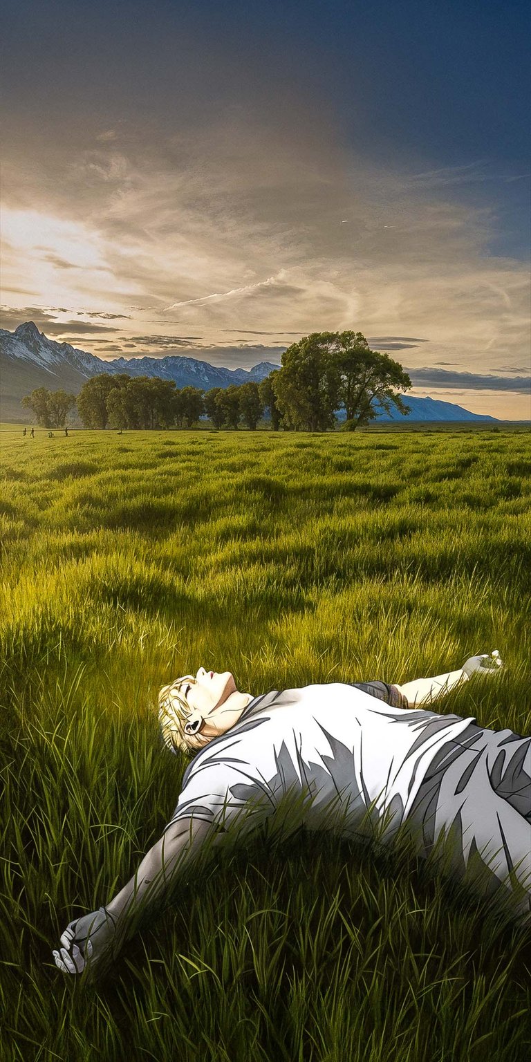 Anime guy feels nature iOS wallpaper HD