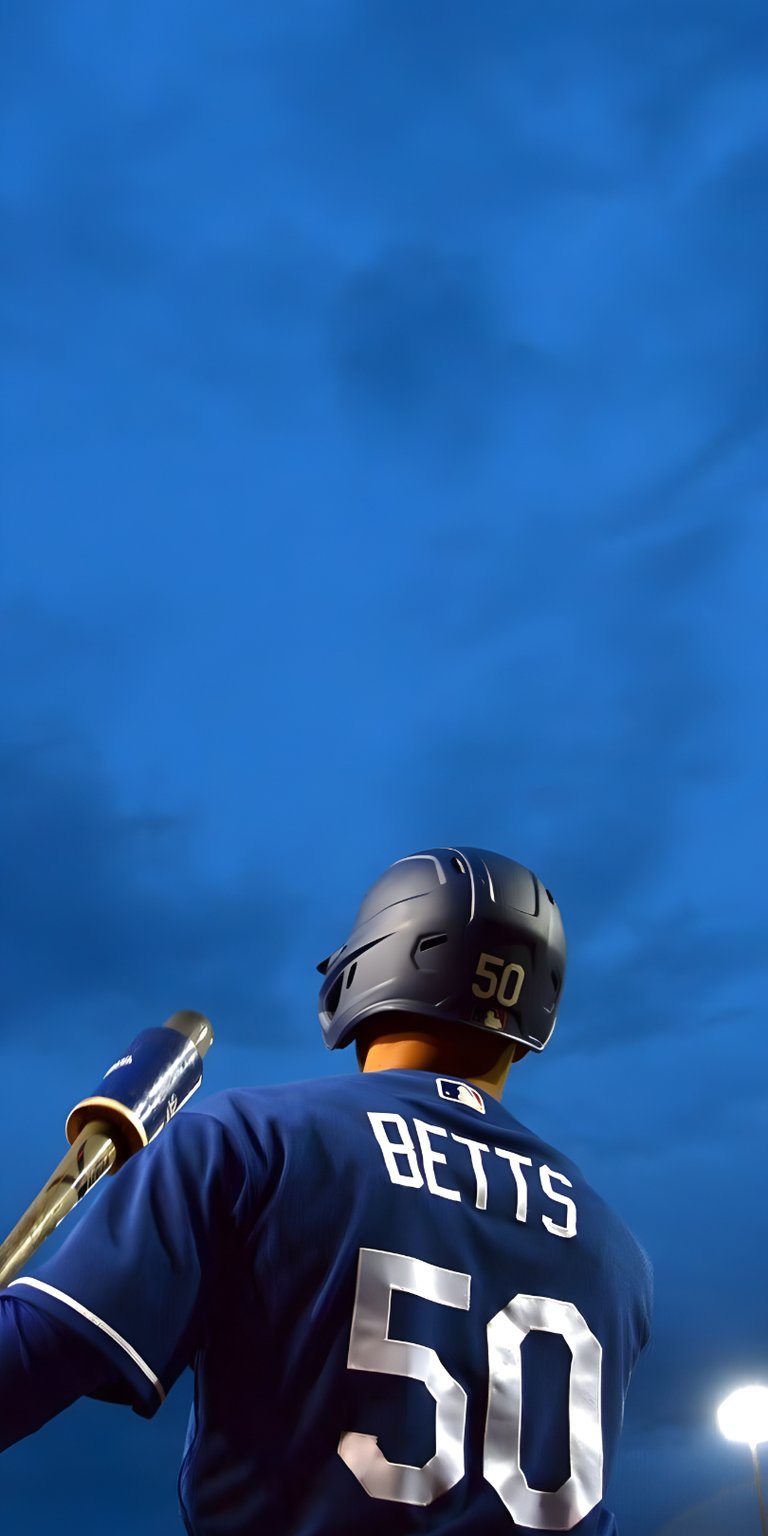 Markus Lynn "Mookie" Betts wearing his jersey in a evening game wallpaper