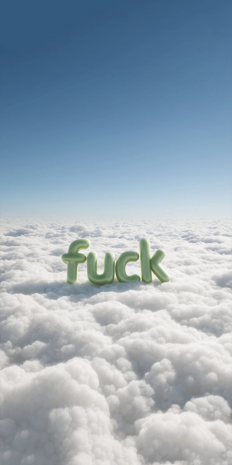 Download this unique 4K wallpaper for your iPhone, showcasing green balloon letters floating above a sea of fluffy clouds. The stunning imagery creates a thought-provoking wallpaper.