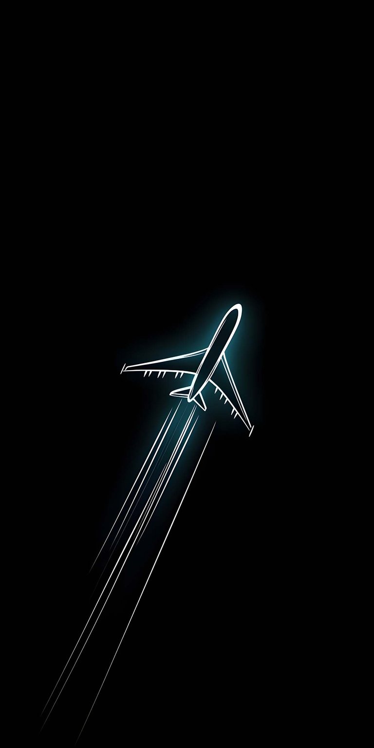 Dark Plane Minimal Wallpaper iOS 4K