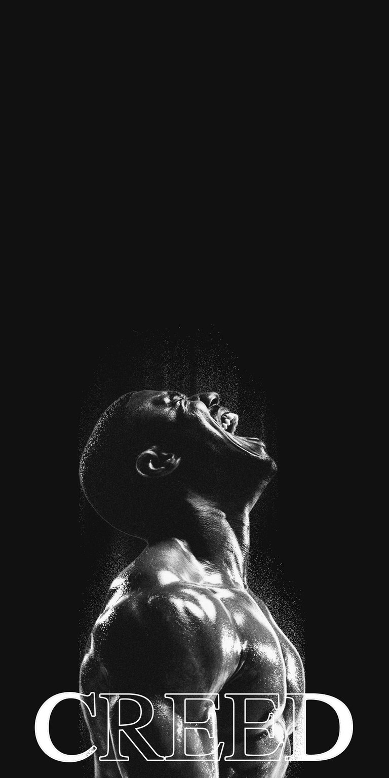 Adonis Creed black and white poster 4K wallpapers