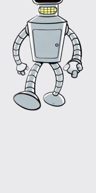 Bender hanging on dynamic island.