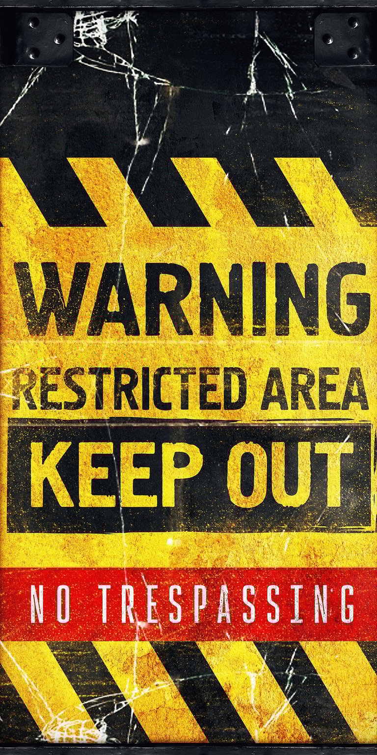 Keep out restricted lock phone wallpaper 4k