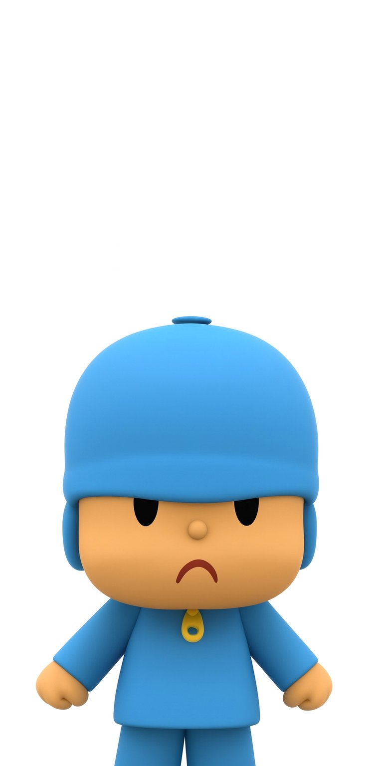 This vibrant 4K wallpaper showcases Pocoyo in his iconic blue outfit, perfect for your iPhone. Notice the small yellow pendant on his shirt and the character's distinct, rounded features, making this Pocoyo wallpaper a delightful choice.