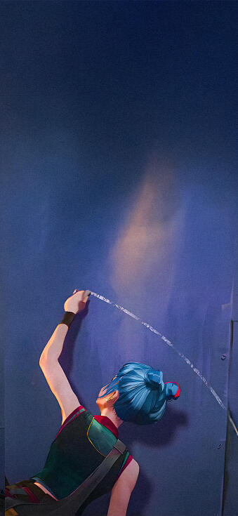 Ekko drawing matching wallpaper iPhone